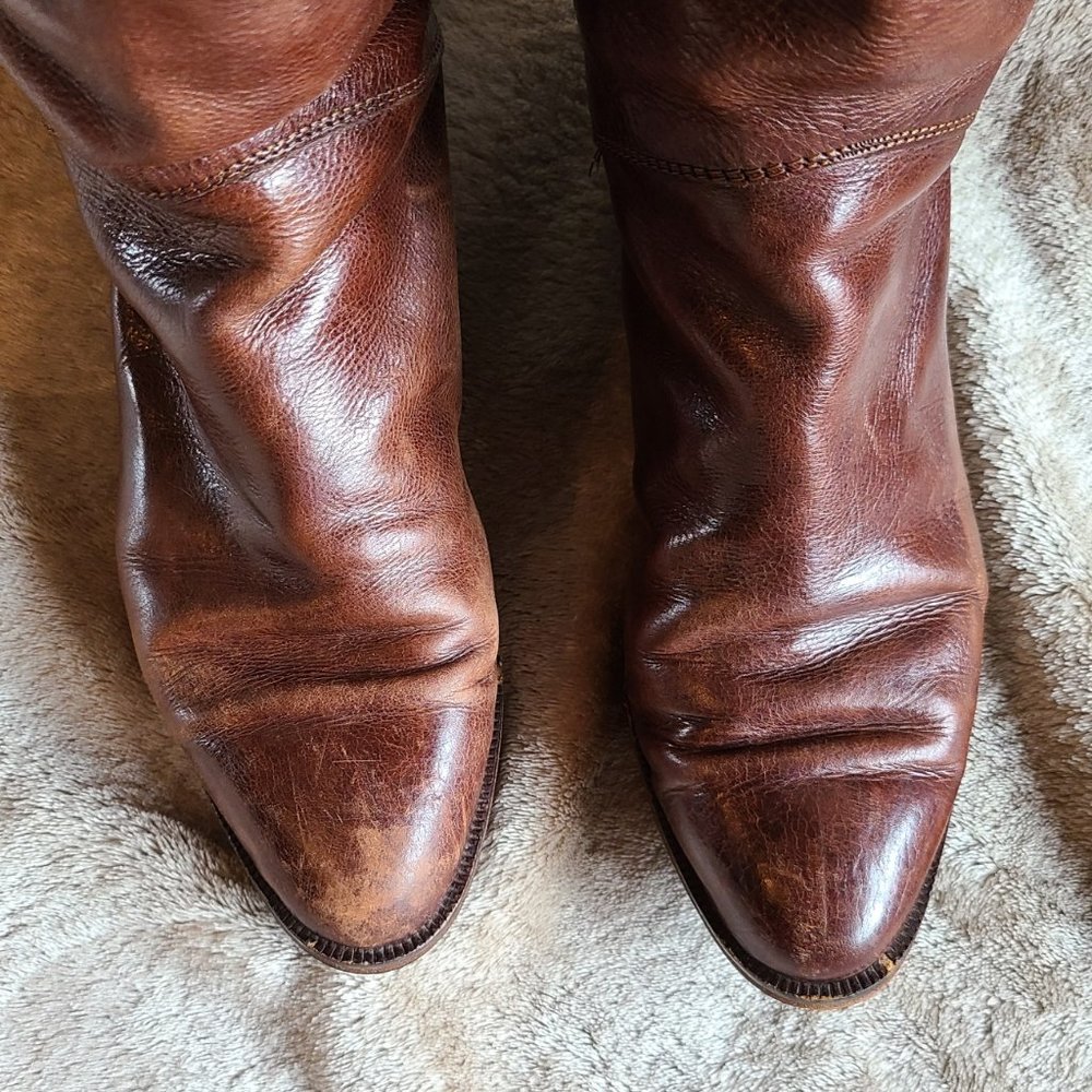 Joan & David Brown Leather Riding Boot - Picture 8 of 15